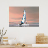 猫セーリング ポスター (キッチン)