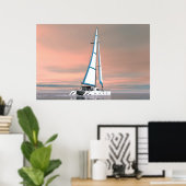 猫セーリング ポスター (ホームオフィス)