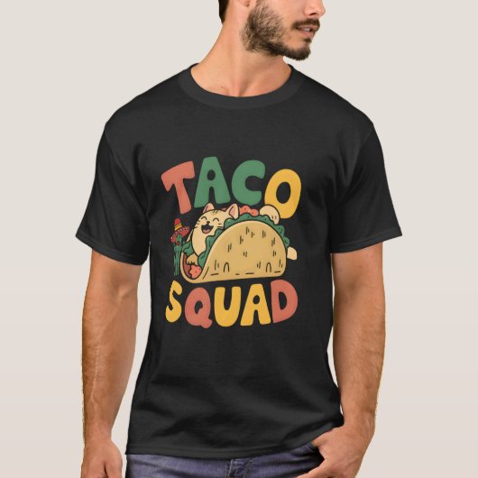 猫タコ隊 シンコデマヨ メキシコ パーティー フィエスタ Tシャツ (正面)