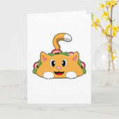 猫タコ カード (黄色い花)