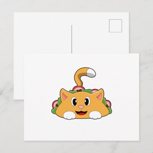 猫タコ ポストカード (正面/裏面)