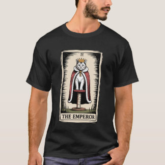 猫タロットカード皇帝猫爪とぎポストツリー Tシャツ