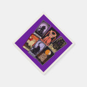 猫タロットカード – ハロウィーン皇后。愚か者 スタンダードカクテルナプキン (角)