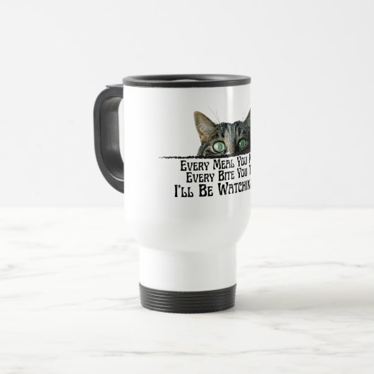 猫タンブラーおもしろいを見る トラベルマグ (正面左)