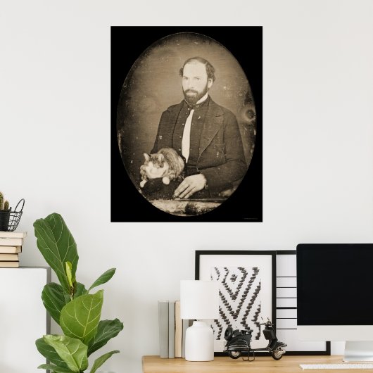 猫ダゲレオタイプの男性1854 ポスター (ホームオフィス)