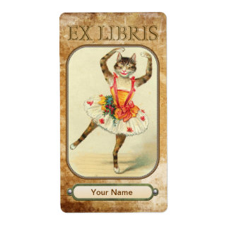 猫ダンスブックプレート ラベル