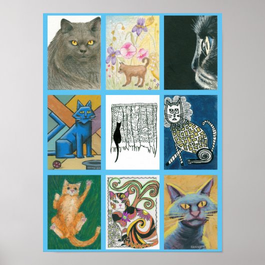 猫チャレンジポスター ポスター (正面)