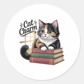 猫チャームシール ラウンドシール