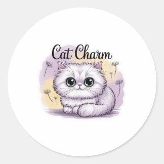 猫チャームシール ラウンドシール