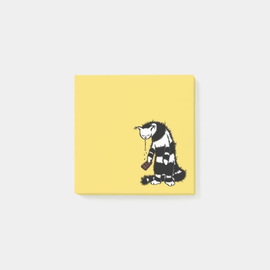 猫チョコおもしろいコレートラバー – インク滴描り猫 ポストイット (正面)