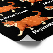 猫チョンクおもしろいグラフ太い猫 ポスター (角)