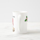 猫テーマパーソナライズされたメリークリスマスマグ ボーンチャイナマグカップ (裏面)