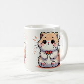 猫デザインマグ/マグ/完全にバランス コーヒーマグカップ (正面右)
