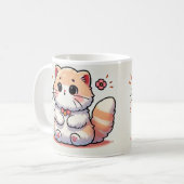 猫デザインマグ/マグ/完全にバランス コーヒーマグカップ (正面左)