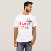 猫デザインメンズベーシックTシャツ Tシャツ (正面フル)