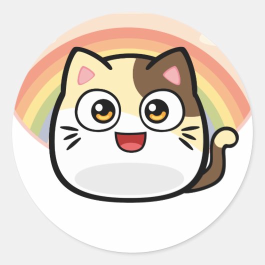 猫デザイン製品 ラウンドシール (正面)