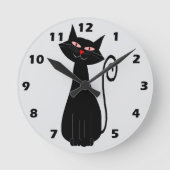 猫デザイン ラウンド壁時計 (正面)