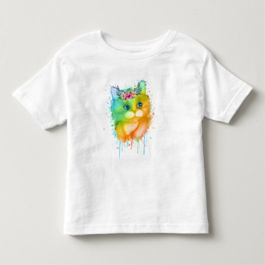 猫デザインTシャツ トドラーTシャツ (正面)