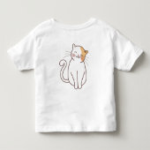 猫デザインTシャツ トドラーTシャツ (裏面)