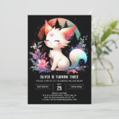 猫デジタル猫誕生日 招待状 (スタンド正面)