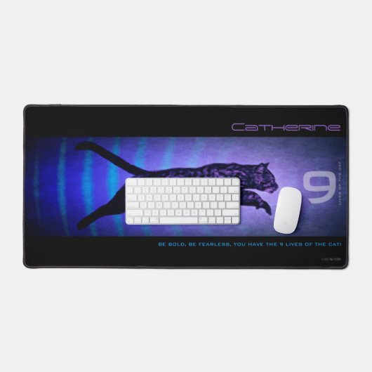 猫デスクマットの9人暮らし デスクマット (キーボード&マウス)