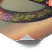 猫トピアリー猫の花オーガニック猫 ポスター (角)