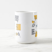 猫トラップ 楽しい かわいい 混乱 猫アート コーヒーマグカップ (中央)