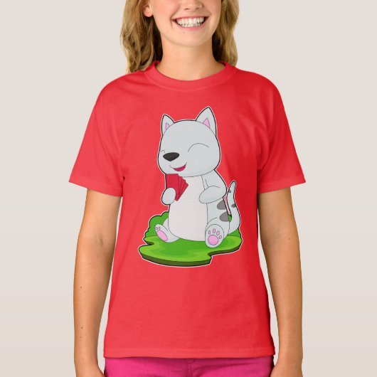 猫トランプのポーカートランプのポーカーカード Tシャツ (正面)