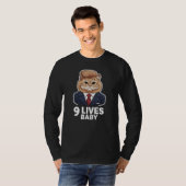 猫トランプ9命ベイビー Tシャツ (正面フル)
