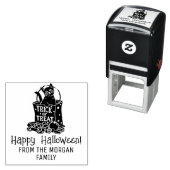 猫トリックトリートバッグハッピーハローウィンウィッシュ名 セルフインキングスタンプ (インサイチュ)