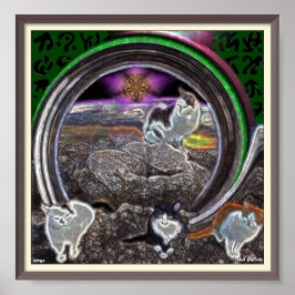 猫トリップ(幻覚体験)のようなポスター ポスター