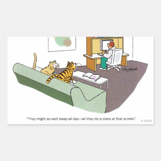 猫トーク 長方形シール (正面)