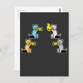 猫ト遊ランペット ポストカード (正面/裏面)