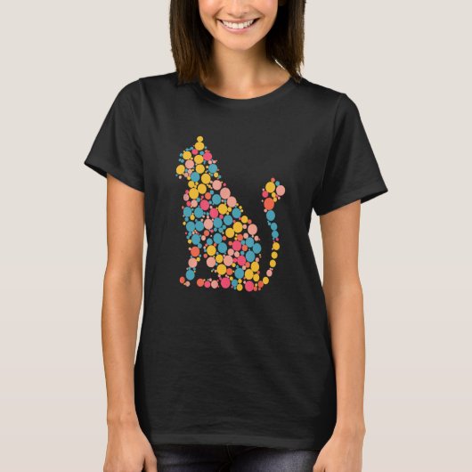 猫ドットデイ国際的ドットデイ水玉模様 Tシャツ (正面)