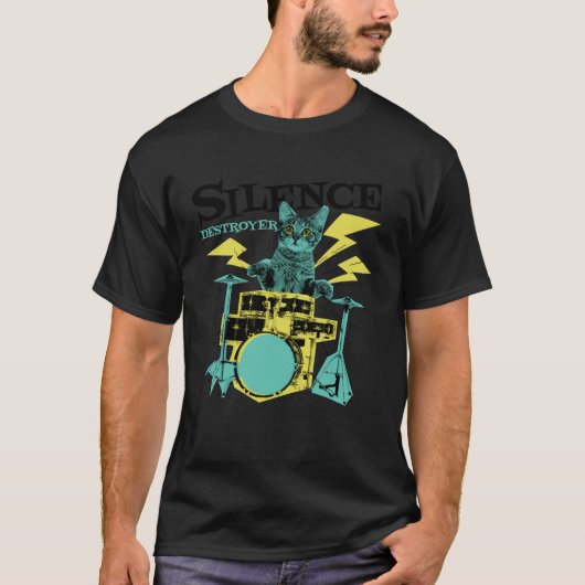 猫ドラム Tシャツ (正面)