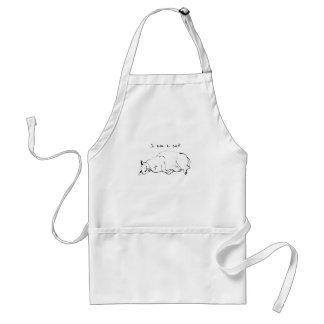 猫ドローイングエプロン Cat epron スタンダードエプロン