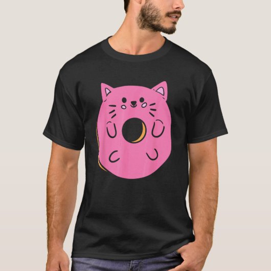 猫ドーナツペストリーメーカー Tシャツ (正面)