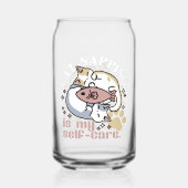 猫ナッピングは私の気に可愛い猫引用文 ガラス缶 (正面)