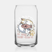 猫ナッピングは私の気に可愛い猫引用文 ガラス缶 (裏面)