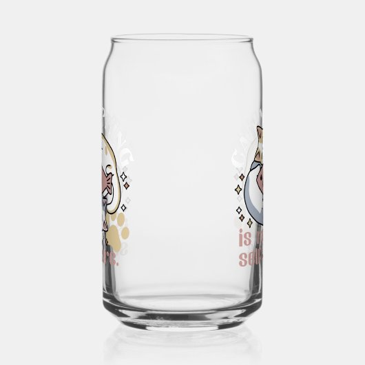 猫ナッピングは私の気に可愛い猫引用文 ガラス缶 (右)