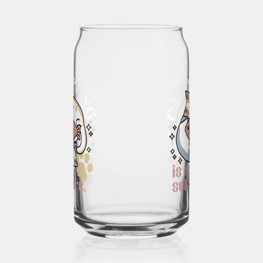 猫ナッピングは私の気に可愛い猫引用文 ガラス缶 (左)