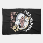 猫ナッピングは私の気に可愛い猫引用文 キッチンタオル (横)