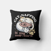 猫ナッピングは私の気に可愛い猫引用文 クッション (裏面)