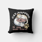 猫ナッピングは私の気に可愛い猫引用文 クッション (正面)