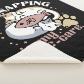 猫ナッピングは私の気に可愛い猫引用文 シェルパブランケット (3/4)