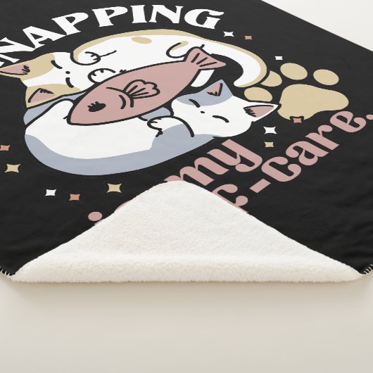 猫ナッピングは私の気に可愛い猫引用文 シェルパブランケット (3/4)