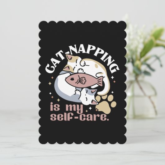 猫ナッピングは私の気に可愛い猫引用文 シーズンカード (スタンド正面)