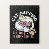 猫ナッピングは私の気に可愛い猫引用文 ジグソーパズル (縦)
