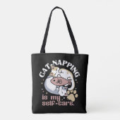 猫ナッピングは私の気に可愛い猫引用文 トートバッグ (裏面)