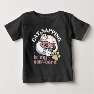 猫ナッピングは私の気に可愛い猫引用文 ベビーTシャツ